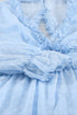Layered Ruffled Open Back Puff Sleeve Swiss Dot Mini Dress